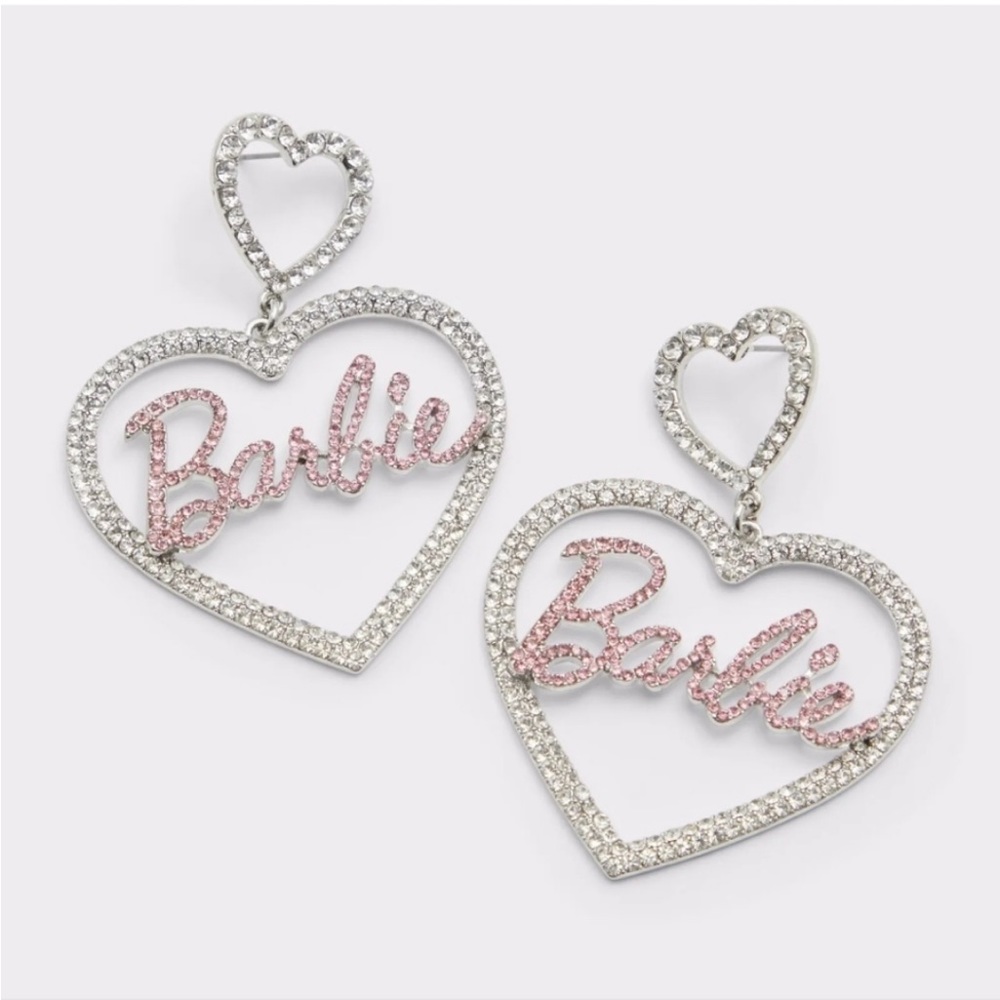 Barbie Rhinestone Earrings, Barbie Earrings, Barbie Heart Earrings